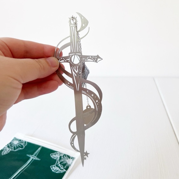 The Five Crowns of Okrith Silver Sword Bookmark Bookish Box Weaponry - Picture 3 of 3